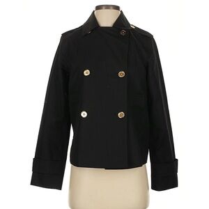 Michael Kors Black Double-Breasted Jacket with Gold Buttons NWOT